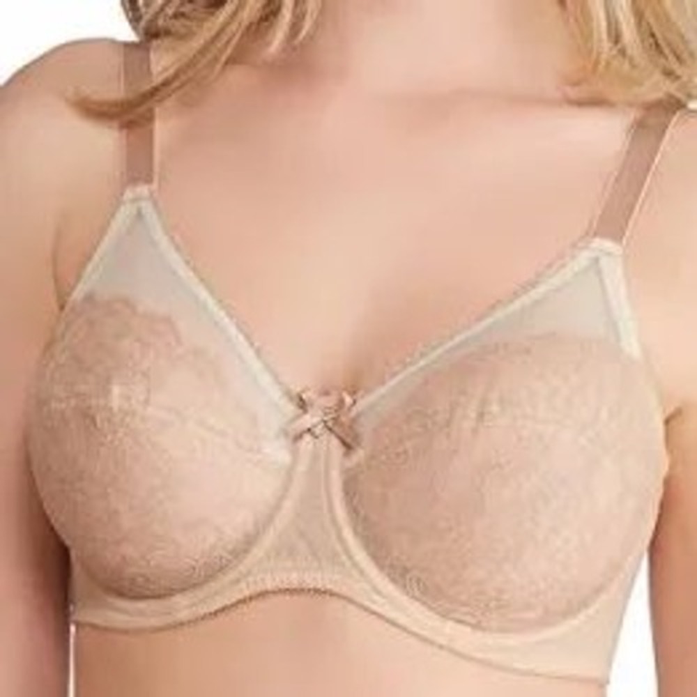 Wacoal Retro Chic Full Figure Underwire Bra 855186 Sand Beige 34DDD